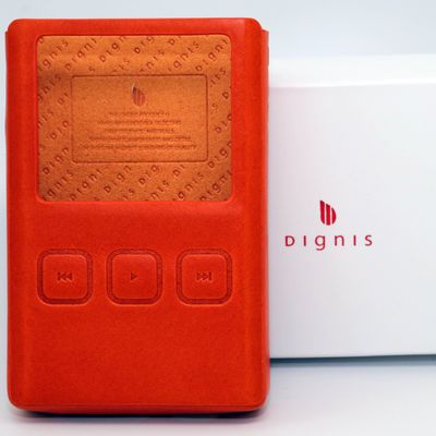 Dignis iBasso Leather Case for DX50/DX90 - Buttero leather, Made in Italy, Orange, Vegetable Tanned