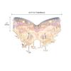 LITFAD Modern Art Deco Ceiling Light 23.62" Wide Butterfly Shaped Crystal Raindrop Discoloration Pendant Light LED Flush Mount Fixture for Girls Room,Kids Bedroom,Study Room view 2