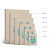 Smile Art Design Lovely Blue Monster Cream Background CANVAS PRINT Kids Room Decor Wall Art Baby Room Decor Kids Room Decor Nursery Decor Ready to Hang Made in the USA 28x19 view 4