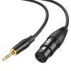 CableCreation 1/8 inch 3.5mm to XLR Cable,Balanced XLR Female to 3.5mm Male Jack Stereo Microphone, 3Pin X LR to TRS Mic Cord, Aux to X LR Compatible for iPod,Laptop,Recorder,Amplifier,Speaker,3FT view 1