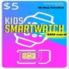 SpeedTalk Mobile $5 Preloaded SIM Card Kit for Kids Smart Watch GPS & Activity Tracking | 3 in 1 Simcard - Standard, Micro, Nano | Children GSM 5G 4G LTE Smartwatches Wearables | 30 Days Service Plan view 1