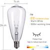 25-Pack Edison Replacement Light Bulbs,7-Watt E12 Candelabra Base ST40 Replacement Clear Glass Light Bulbs for Outdoor Patio ST40 String Lights, Warm White view 2