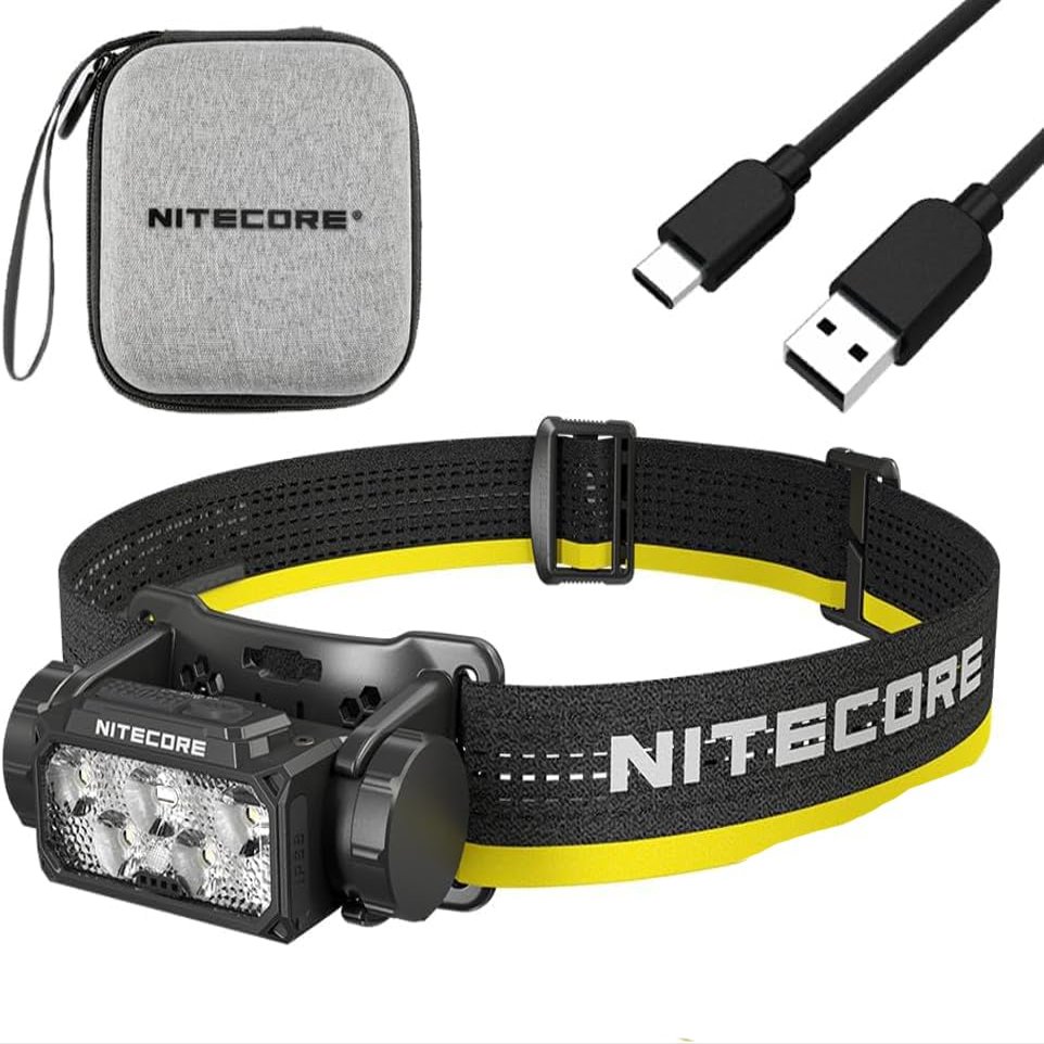 Nitecore HC60 UHE Rechargeable LED Headlamp 1600 Lumens with 3400mAh Batteries