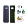 (md0410) Replacement Kit Compatible with Galaxy S8 Plus Model G955 Orchid Grey Back Glass with Gray Rear Camera Flash Lens Cover and Opening Tool view 1