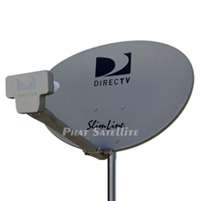 NEW - Complete KIT: Directv HD Satellite Dish w/Digital SWM3 DSWM3 LNB 20 Tuners + RG6 COAXIAL Cables Included Ka/ku Slim Line Dish Antenna SL3 Single Output