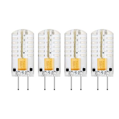 TZHILAN Red G4 Led Light Bulb 12V AC/DC 2W 483014 SMD 20W Halogen Bulb Equivalent, Capsule Spotlight Lamps for RGB Landscape Holiday Decorations, 4-Pack