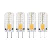 TZHILAN Red G4 Led Light Bulb 12V AC/DC 2W 483014 SMD 20W Halogen Bulb Equivalent, Capsule Spotlight Lamps for RGB Landscape Holiday Decorations, 4-Pack view 1