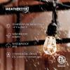 Brightech Ambience Pro Incandescent Outdoor String Lights - Commercial Grade Waterproof Patio Lights with 48 Ft Dimmable Edison Bulbs, Porch String Lights for Patio, Backyard - 15 Bulbs 11W view 2