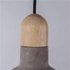 Mini Pendant Light Natural Wood with Gray Concrete Shade Vintage Modern Industrial Farmhouse Lighting Fixture view 4