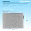 ProElife 12-Inch Laptop Tablet Sleeve Case for 2024-2014 Surface Pro 4/5/6/7/7+/8/9/10|Surface Laptop Go 1/2/3 12.4"|iPad Pro 12.9'' M2|Galaxy Tab S8+/S7+ Bag Water-Resistant Cover (Gray) view 2