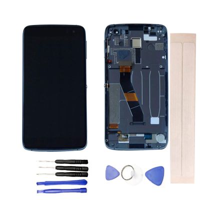 JayTong LCD Display & Replacement Touch Screen Digitizer Assembly with Free Tools for Black-Berry Dtek60 Black with Frame