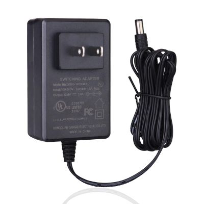 YUNBO 12V 3A Power Supply 36W UL Listed AC100-240V with 5.5x2.1mm Plug
