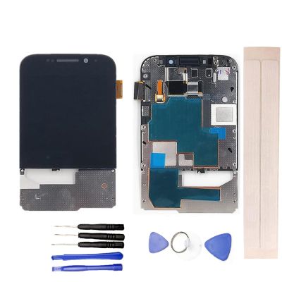 JayTong LCD Display & Replacement Touch Screen Digitizer Assembly with Free Tools for Black-Berry Classic Q20 Black with Frame