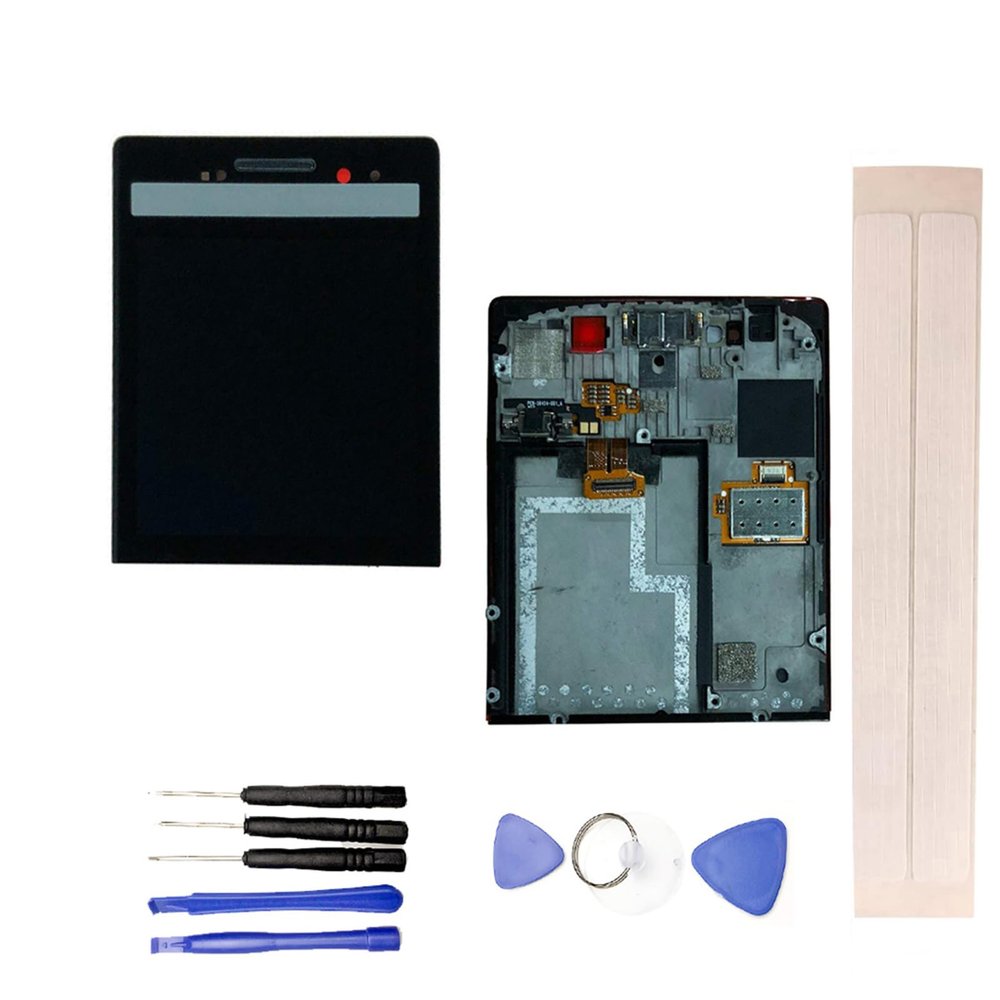 JayTong LCD Display & Replacement Touch Screen Digitizer Assembly with Free Tools for Black-Berry Porsche Design P9983 Silver Version