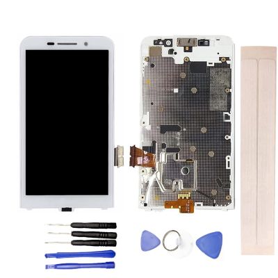JayTong LCD Display & Replacement Touch Screen Digitizer Assembly with Free Tools for Black-Berry Z30 with Frame 4G Version White
