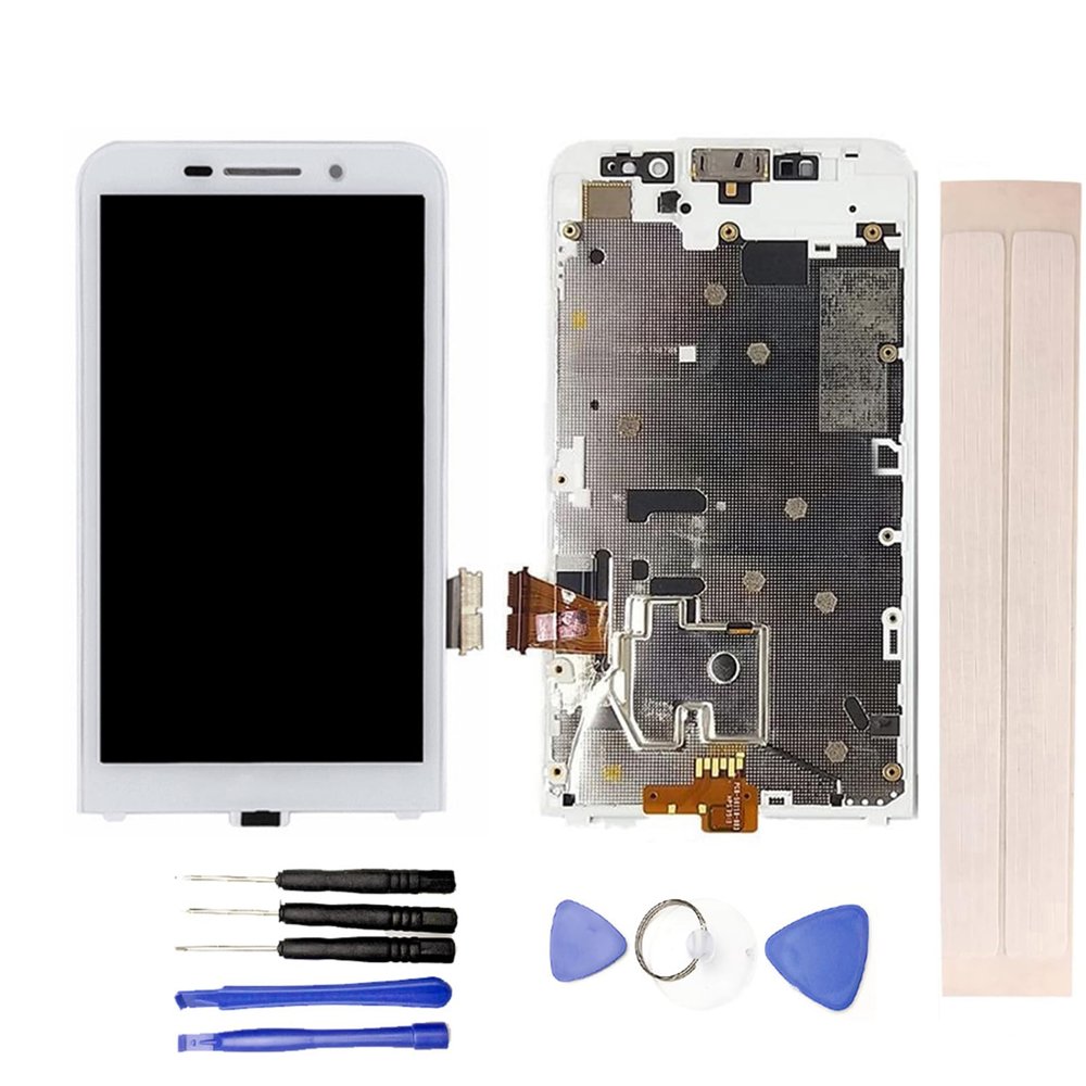 JayTong LCD Display & Replacement Touch Screen Digitizer Assembly with Free Tools for Black-Berry Z30 with Frame 4G Version White