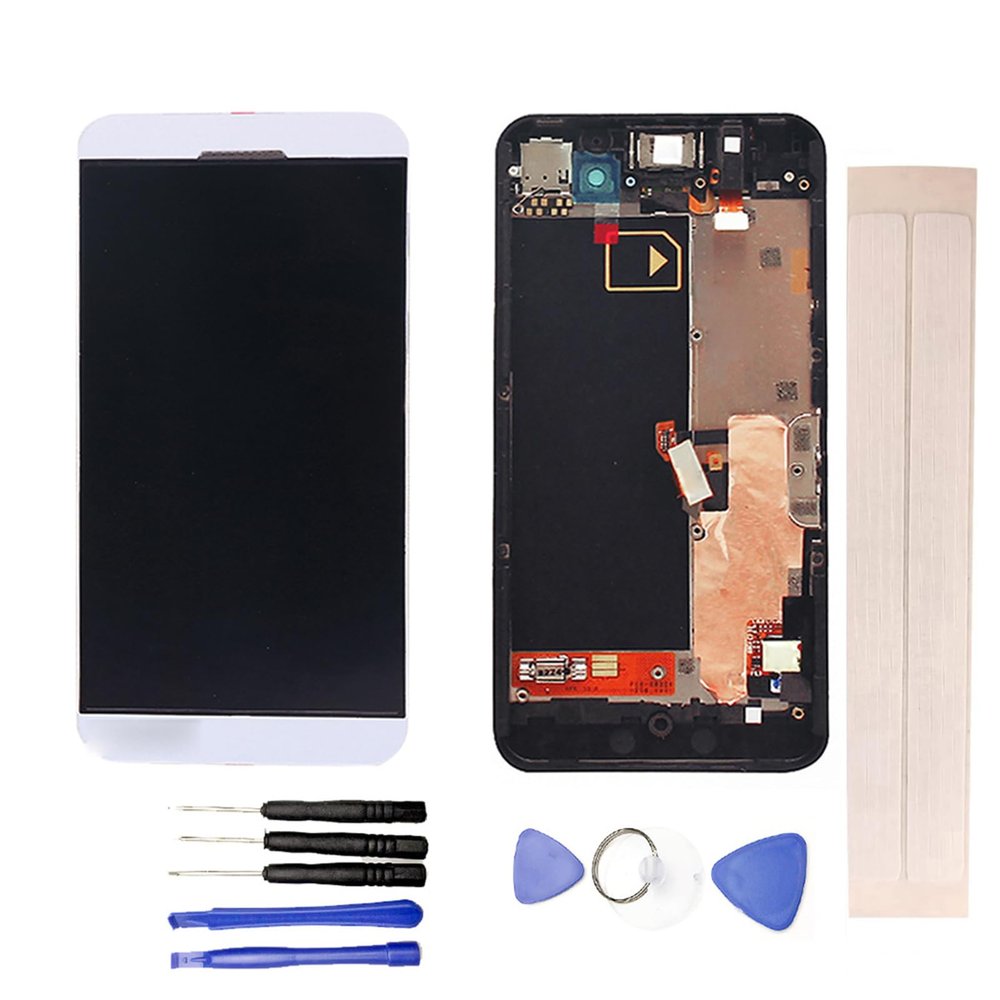 JayTong LCD Display & Replacement Touch Screen Digitizer Assembly with Free Tools for Black-Berry Z10 with Frame 3G Version Black