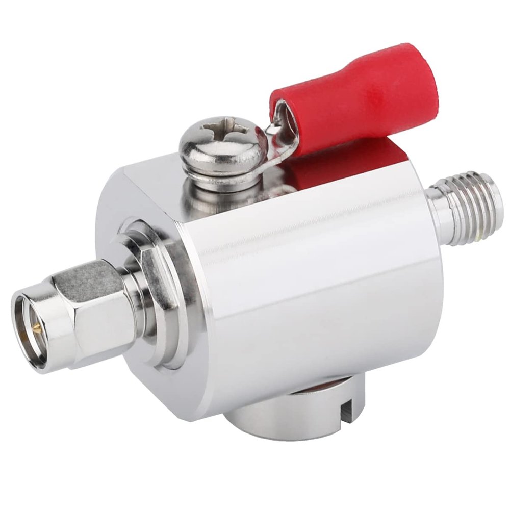 SMA Lightning Arrestor Cellular & GPS SMA Surge Protector SMA Male to SMA Female 0-6GHz 50 Ohms (6G Lightning arrestor Male to Female)