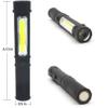 COB LED Work Flashlight with Magnetic Base and Clip Multi-Function Pocket Pen Light Inspection Work Light, 4 PCS view 3