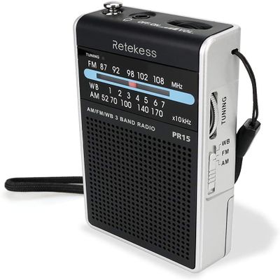 Retekess PR15 Pocket NOAA Weather Radio, AM FM Emergency Radio