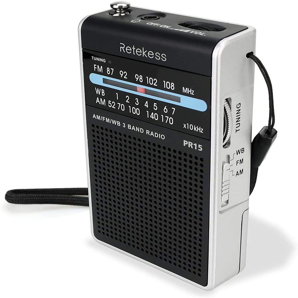 Retekess PR15 Pocket NOAA Weather Radio, AM FM Emergency Radio