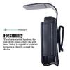 AH Small Vertical Leather Pouch with 360 Rotating Clip, Holster Flip Phone Case Belt Clip Holder Fits LG B470 Kyocera Cadence LTE Alcatel Go FLIP Palm Phone and Most Flip Phones view 3