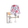 ZJZTD Wall Sconce with Switch Swing Arm Bedroom Bedside Study Metal and Cloth Shade Creative Wall Lamp (Size : 32cm25cm) view 1