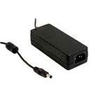 Mean Well GSM60A48-P1J Desktop AC Adapters 60W 48V 1.25A Medical PS, DC P1J Barrel Plug, 2.1mm I.D. x 5.5mm O.D. x 11mm C+ Female, 3 Pole AC Inlet IEC320-C14, Input: 80~264VAC.