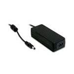 Mean Well GSM60B24-P1J Desktop AC Adapter 60W 24V 2.5A, Medical PS, DC P1J Barrel Plug, 2.1mm I.D. x 5.5mm O.D. x 11mm Center Positive Female, AC 2 Pole IEC320-C8 Inlet, Input: 80~264VAC.