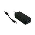 Mean Well GSM60B24-P1J Desktop AC Adapter 60W 24V 2.5A, Medical PS, DC P1J Barrel Plug, 2.1mm I.D. x 5.5mm O.D. x 11mm Center Positive Female, AC 2 Pole IEC320-C8 Inlet, Input: 80~264VAC.