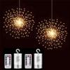 PXBNIUYA 2 Pack Starburst Sphere Lights,200 LLED Firework Lights Timer view 1