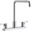 Elkay LKD2442C Exposed Deck Mount Faucet with Arc Spout and Lever Handles, Chrome view 1