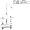 Elkay LKD2442C Exposed Deck Mount Faucet with Arc Spout and Lever Handles, Chrome view 2