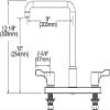 Elkay LKD2442C Exposed Deck Mount Faucet with Arc Spout and Lever Handles, Chrome view 3