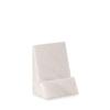 White Marble Desktop Phone/Tablet Cradle with a Pass-Thru Hole for Charging Cable. view 3