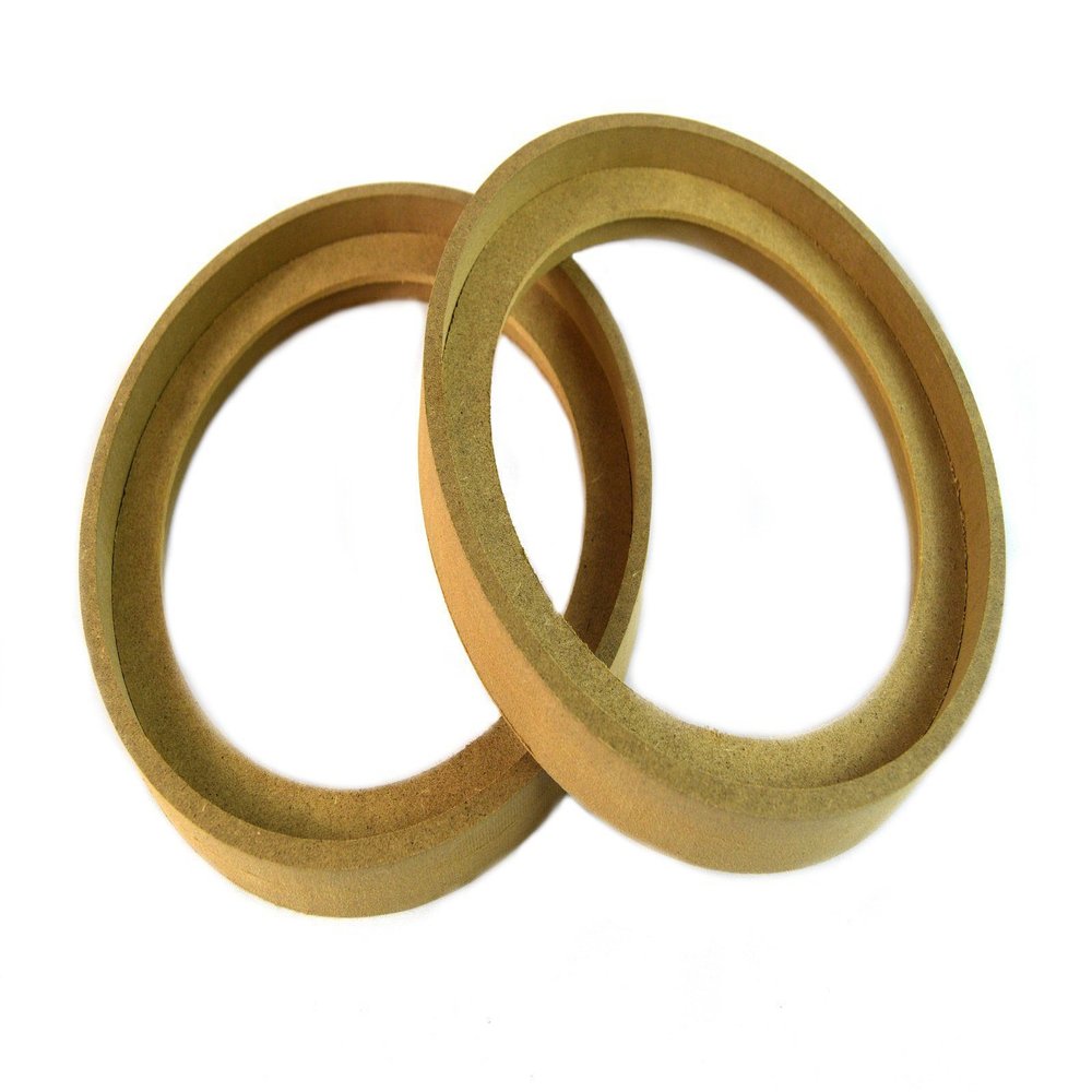 Speaker Spacer Wood Ring 1 Pair 6.5" Ring-6.5BZ MDF Ring Recess with Bezel
