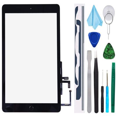 T Phael Black Digitizer Repair Kit for 2017 iPad 9.7(A1822, A1823) Touch Screen Digitizer Replacement with Home Button + Tools Kit + PreInstalled Adhesive
