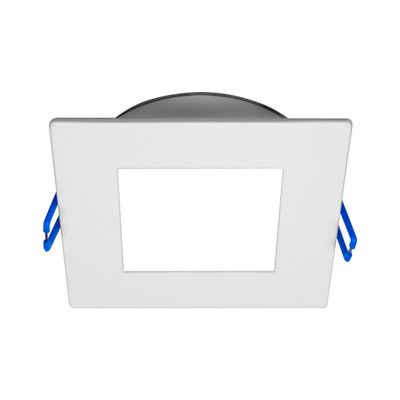 NICOR Lighting 6 inch Square White Flat Panel LED Downlight in 4000K (DLE621204KSQWH)