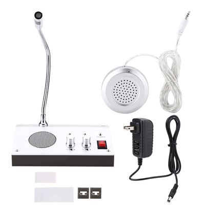 Intercom Dual Way System,Mic Speaker Window Counter Drive Thru Speaker Through Store Glass Counter for Bank Office Store Bus Station Security Company
