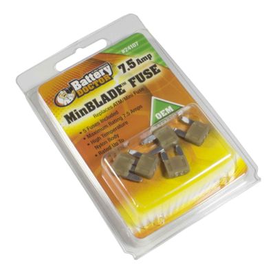 WirthCo 24107 MINBLADE Fuses, Replaces ATM/Mini Fuses, 7.5 Amp, 5 Pack