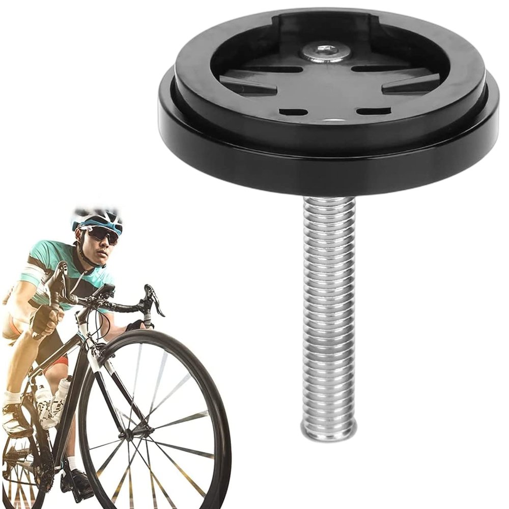 Computer Stem, Computer Mount Stem Top Computer Stopwatch Mount Holder for/Bryton/Cateye(Black)