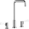 Elkay LKD2437BHC Chrome Concealed Deck Mount Faucet with ArcTube Spout and 4" Lever Handles view 1
