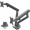 VIVO Premium Aluminum Full Motion Dual Monitor Desk Mount Stand with Lift Engine Arm, Fits Ultrawide Screens up to 35 inches, STAND-V102BB view 1