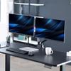 VIVO Premium Aluminum Full Motion Dual Monitor Desk Mount Stand with Lift Engine Arm, Fits Ultrawide Screens up to 35 inches, STAND-V102BB view 2