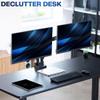 VIVO Premium Aluminum Full Motion Dual Monitor Desk Mount Stand with Lift Engine Arm, Fits Ultrawide Screens up to 35 inches, STAND-V102BB view 4