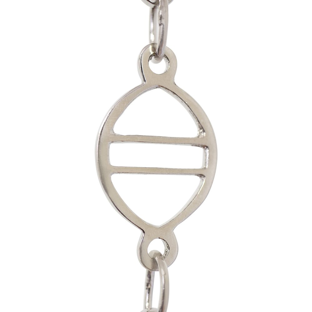 RCH Hardware CH-46-PN-3 | Decorative Solid Brass Chain for Hanging, Lighting - Geometric Motif Welded Links (3ft/ 1 Yard)