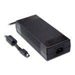 Mean Well GST220A15-R7B Desktop AC Adapter, 201W 15V 13.4A, DC R7B DIN 4 Pin Plug with Lock, 3 Pole AC Inlet IEC320-C14, Input: 85~264VAC, Level VI