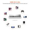 Alxum iPad Charging Station, 96W 10 Port USB Charging Station for Tablet and More Multi Devices Organizer with Detachable Dividers, White view 2
