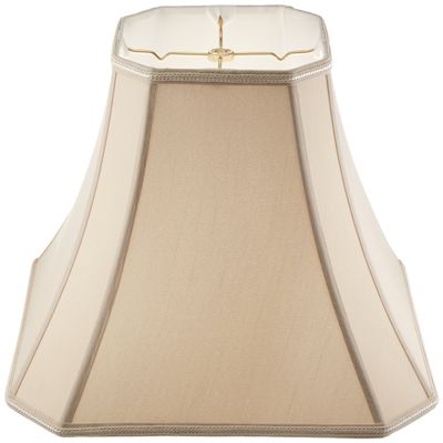 Royal Designs Square Cut Corner Designer Lamp Shade, Beige, 8 x 16 x 12