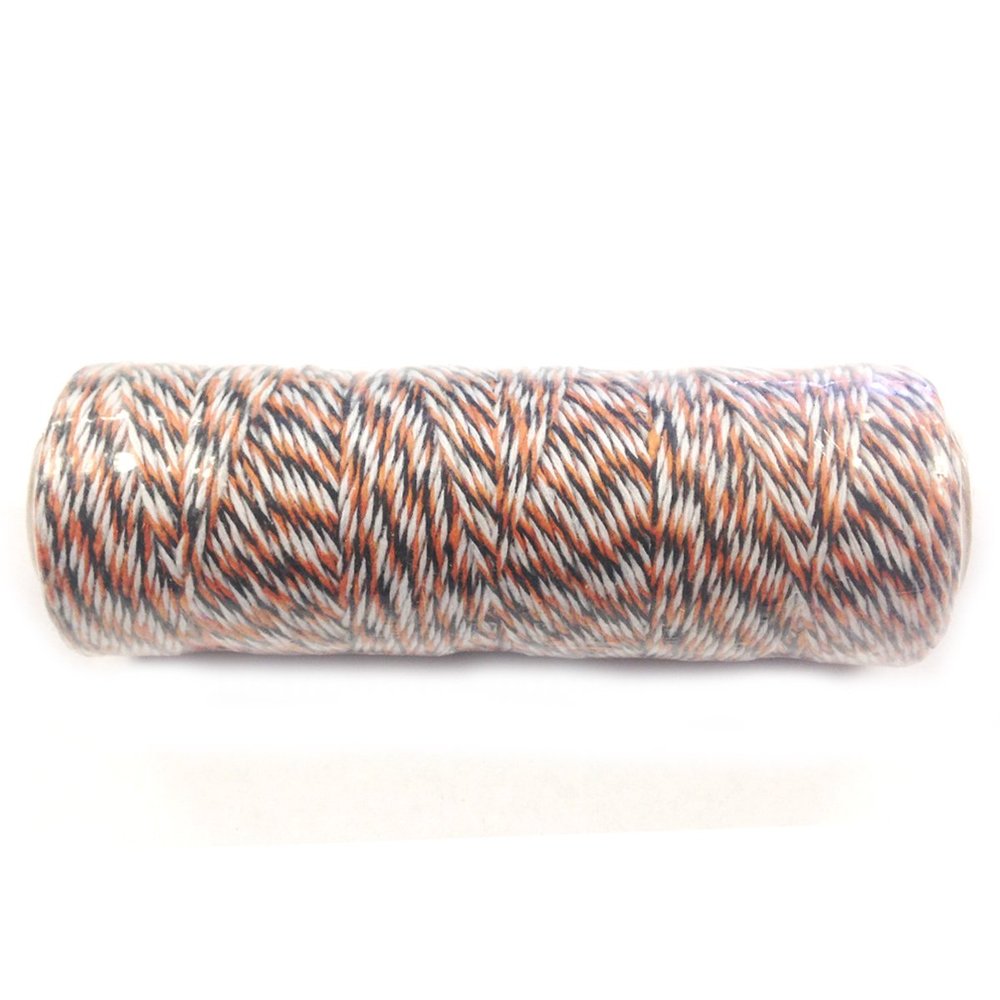 AllyDrew Cotton Baker's Twine 4ply 110 Yard, Black and Orange